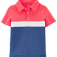 S21 CORAL NAVY STRP POLO