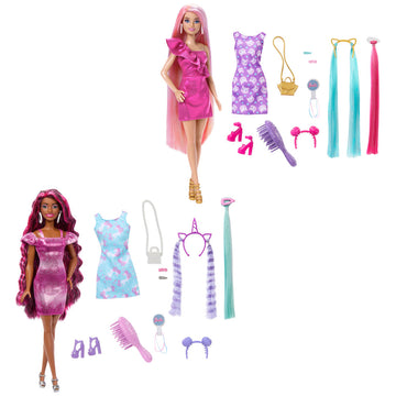 BARBIE TOTALLY HAIR DOLL NEON ASST