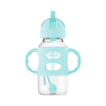 Botella B-Ancha con Pajilla + Asas Verde 9 oz [WB91013]