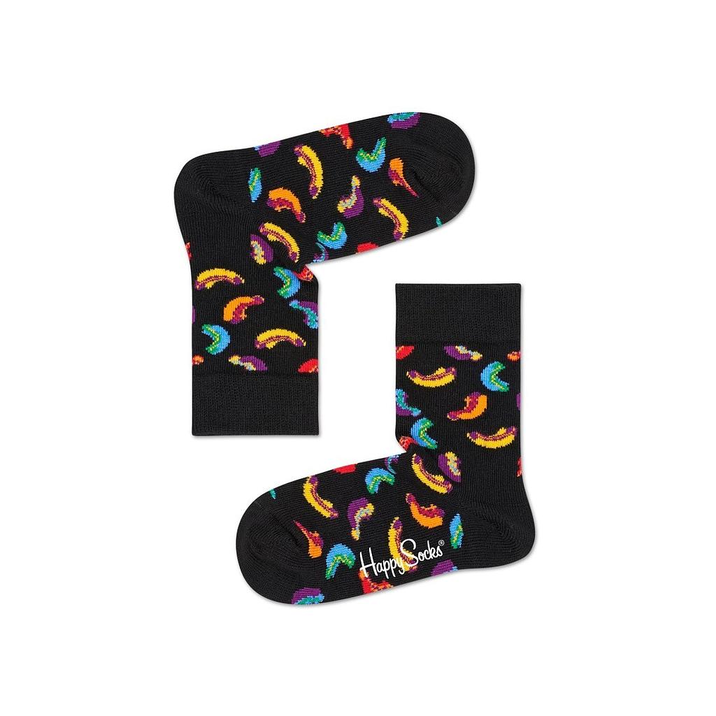 CALCETINES NEGROS CINTAS DE COLORES