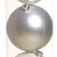 Juego 3 esferas navideñas plateado/blanco 15cm