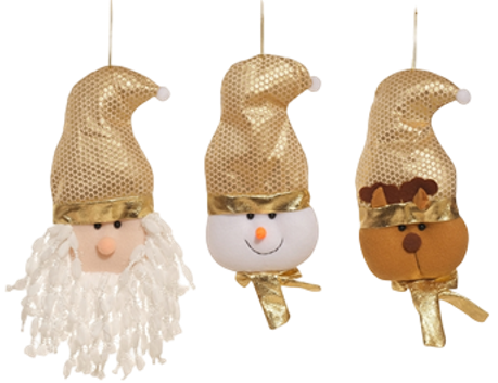 Ornamento navidad dorado 18x34x3cm