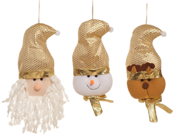 Ornamento navidad dorado 18x34x3cm