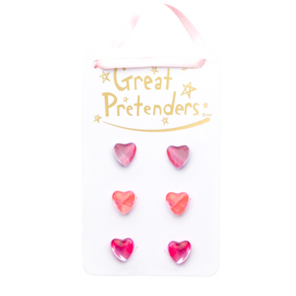Aretes Boutique Holo Corazón Tachonado 3 Piezas [90610]