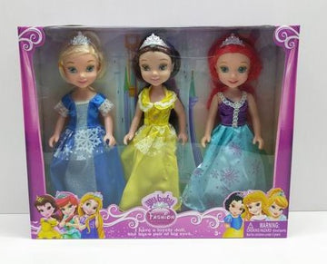 Muñeca Toddler Princesas 3 Piezas [GZ-19846A]