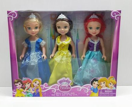 Muñeca Toddler Princesas 3 Piezas [GZ-19846A]