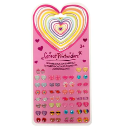 Set de Aretes de Corazones 30 Piezas [87508]