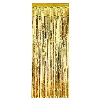 Cortina Decorativa 121cmx182cm Dorada [HM-GOLD-FRIB]
