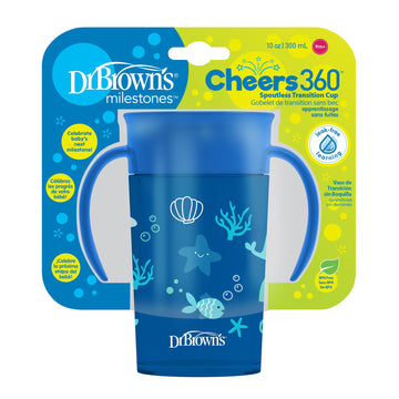 Vaso Transición Cheers 360 con Asas Azul 10 oz [TC11002]
