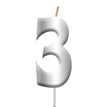 Vela Plateada Número 3 [HM-VLS-VLS3]