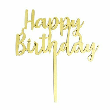 Letrero Happy Birthday Dorado [HM-GOLD-L243EN]