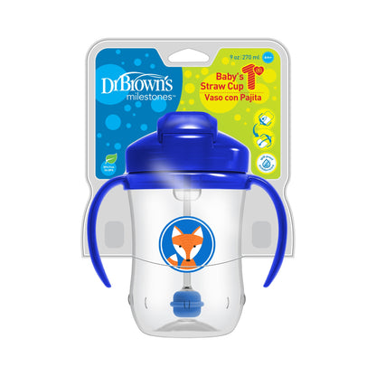 Vaso Transición con Pajilla Azul 9 oz 6M [TC91012-INTL]