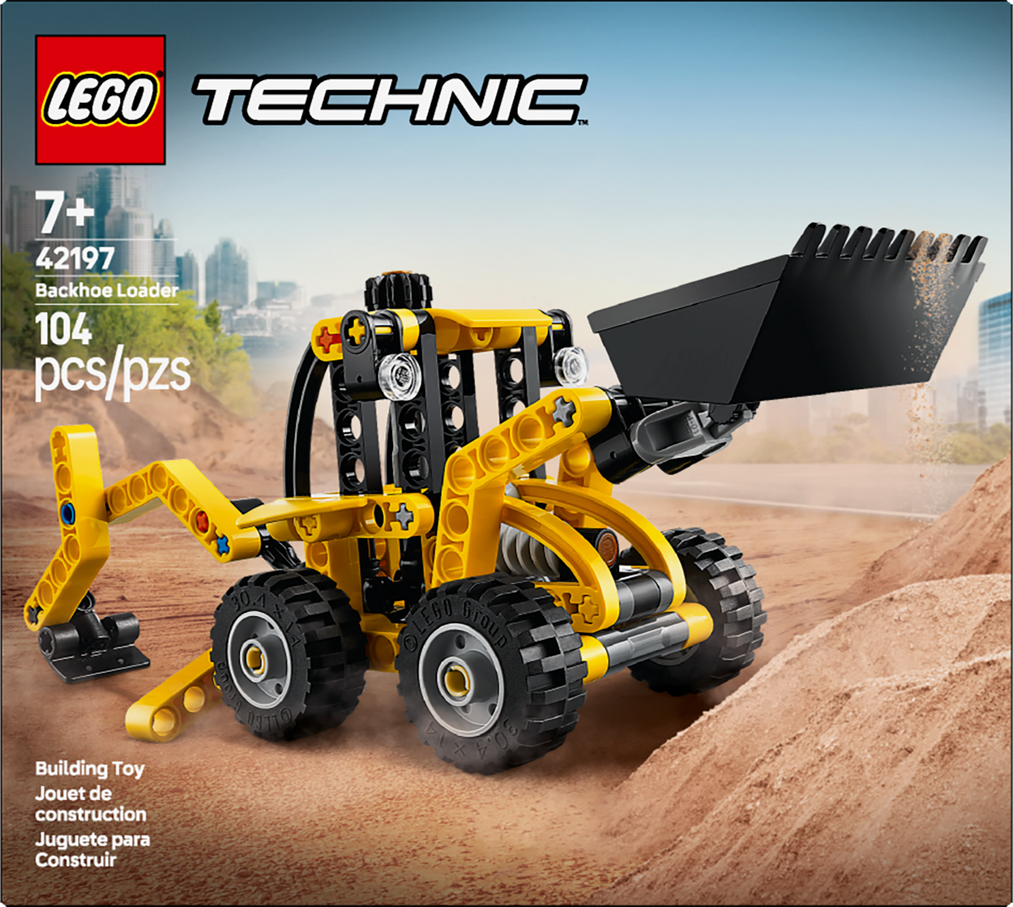 LEGO TECHNIC RETROEXCAVADORA CON PALA Y ESTABILIZADORES
