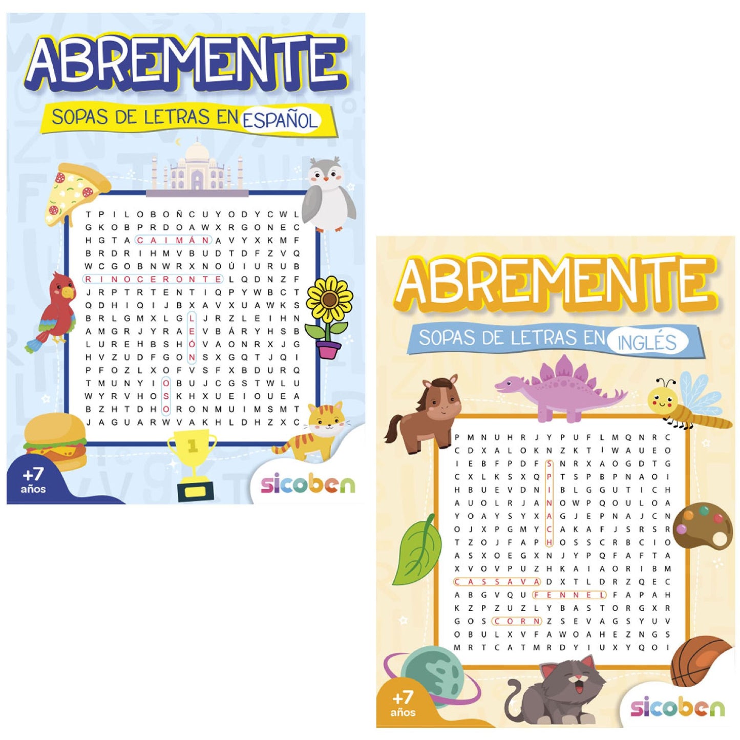 Abremente Sopas de Letras Español [SBA-7390]