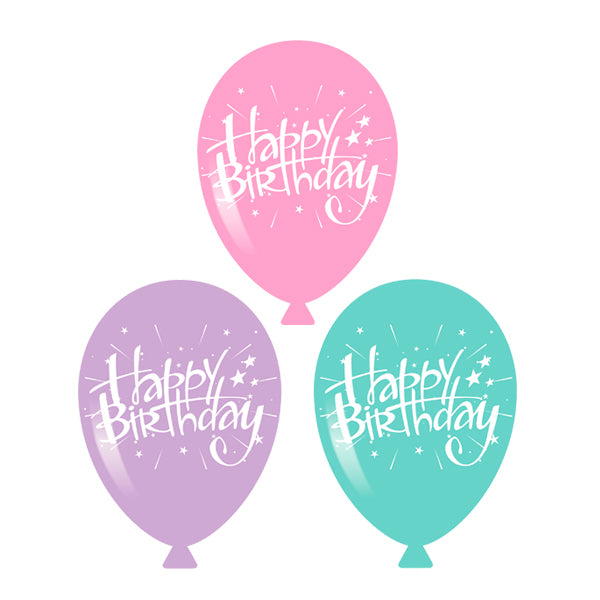 Globos Látex Happy Birthday 1 [CA-G12-HBD01]