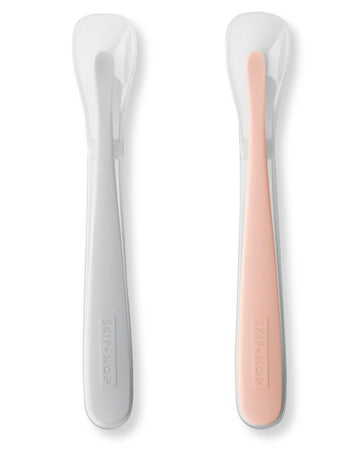 Cuchara Suave de Silicona Gris/Rosado 2 Piezas [252805]