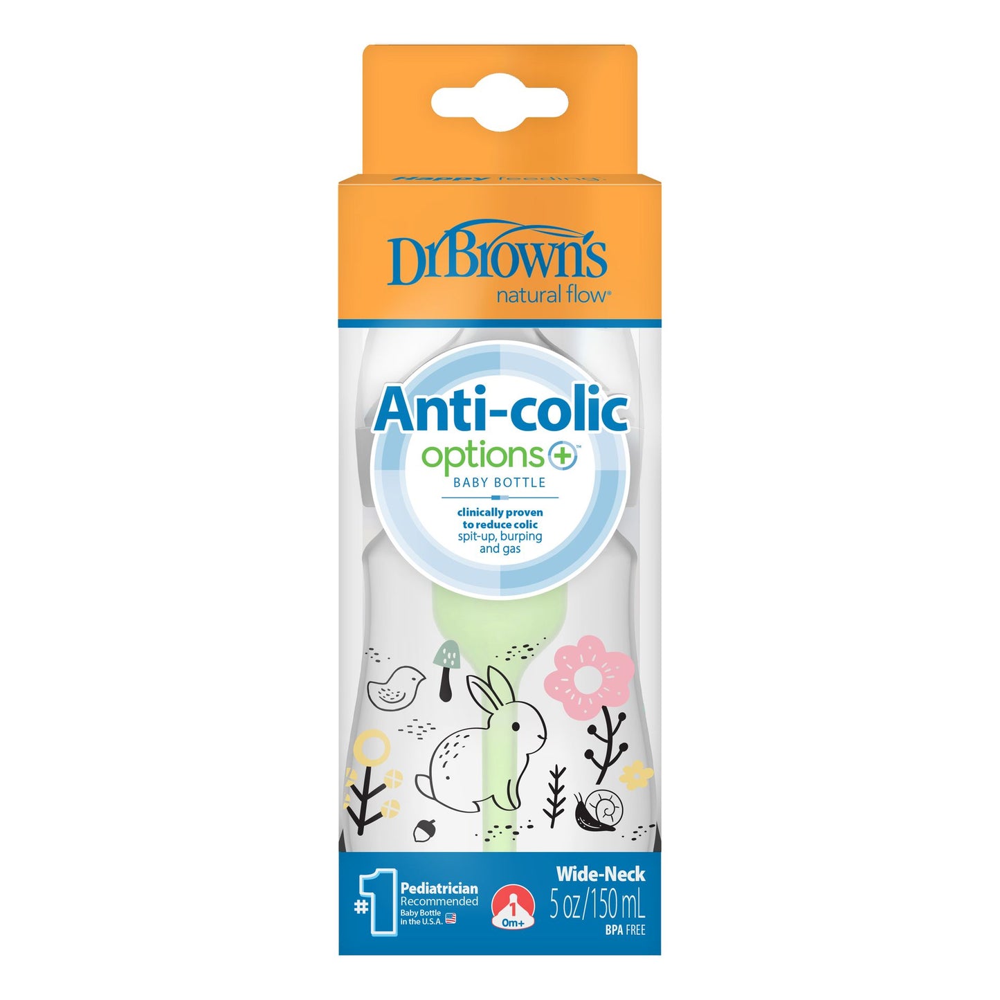 Botella de Diseño de Cuello Ancho 5 oz Conejo [WB51009-INTLX]