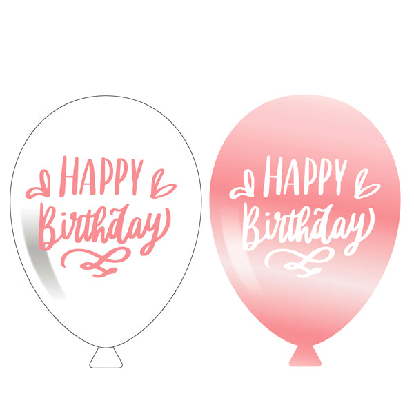Globos Látex Happy Birthday 4 [CA-G12-HBD04]