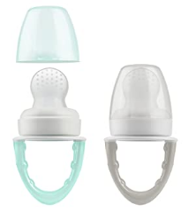 Alimentador de Silicona Celeste/Gris 2 Piezas [TF001-WEB]