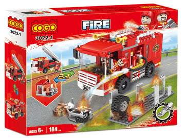 Bloques COGO Bombero 2en1 184 Piezas [CGBX3022-1]