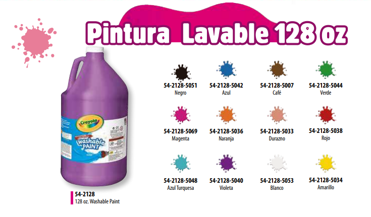 Pintura Lavable 128 oz Magenta [542128069]