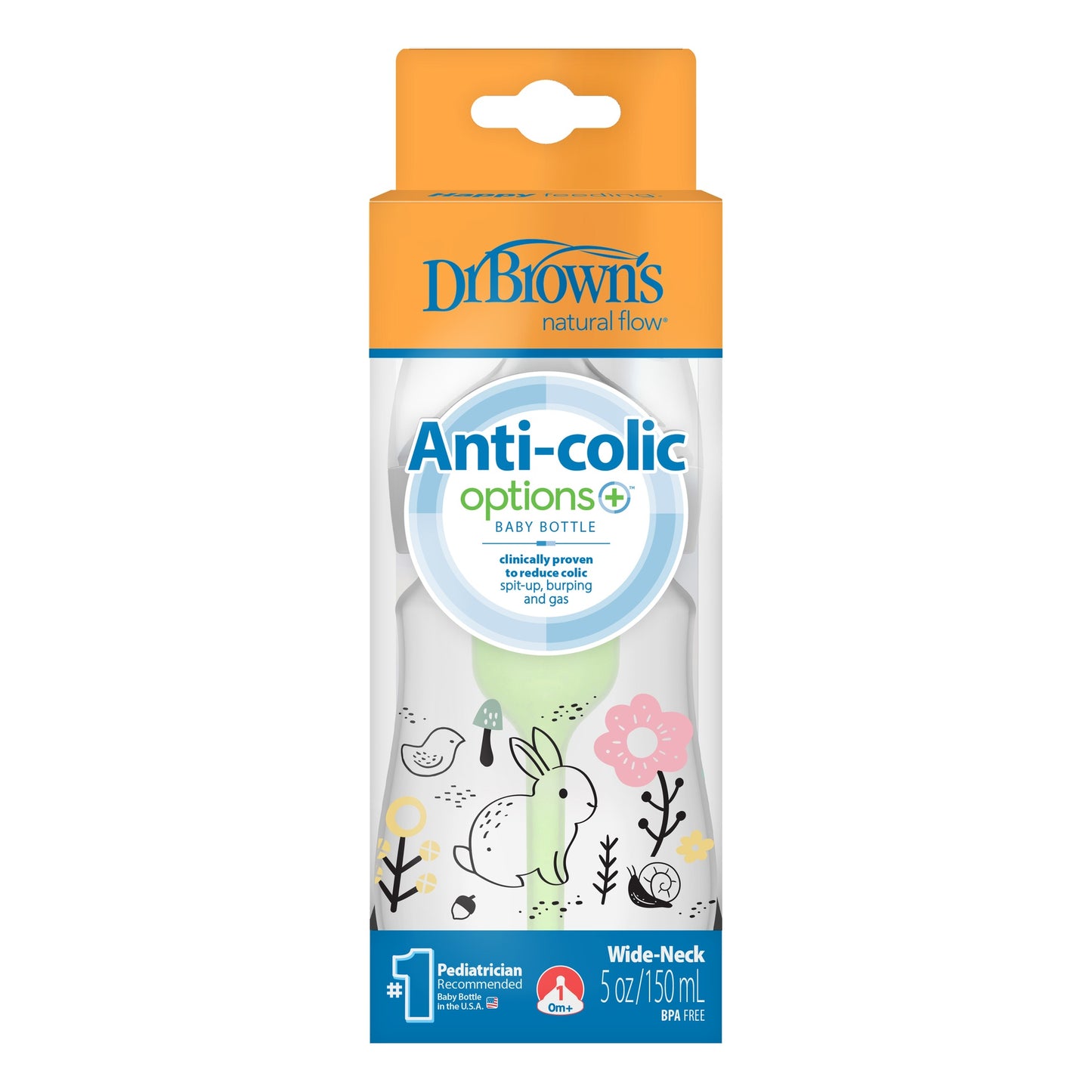 Botella de Diseño de Cuello Ancho 5 oz Conejo [WB51009-INTLX]