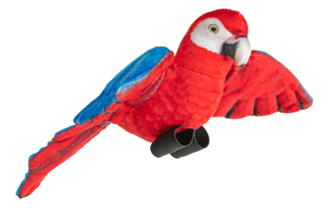 PELUCHE GUACAMAYA ROJA VOLADORA DE LA SELVA TROPICAL