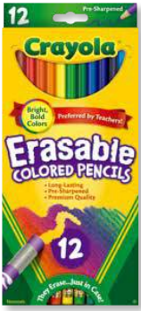 Lápices de Colores Borrables 12 Piezas [684412]
