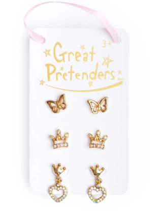 Pendientes de Corona 3 Pares [90607]