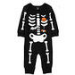 F23 I N JUMPSUIT BLACK SKELTON HALLOWEEN