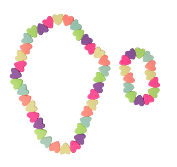 Collar y Brazalete Corazones [86122]