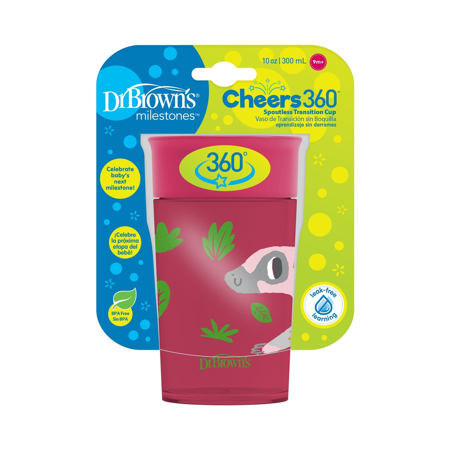 Vaso Transición Cheers 360 Oso Hormiguero Rojo 10 oz [TC01096]