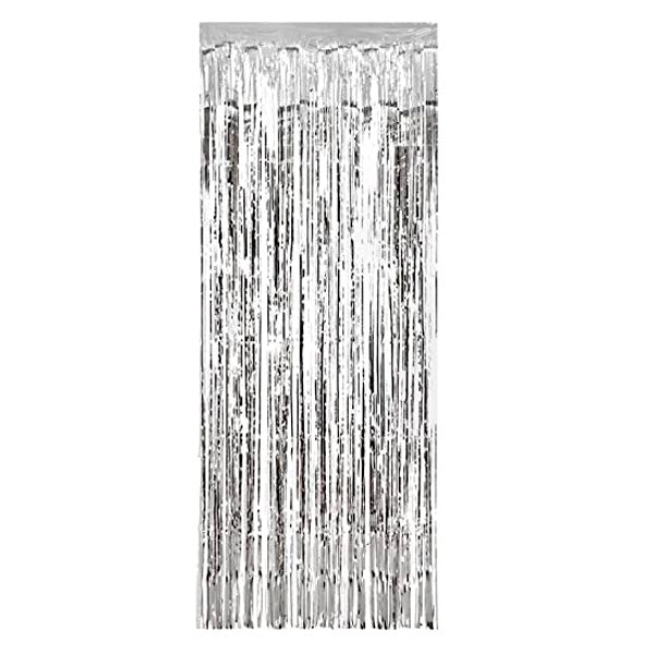 Cortina Decorativa 121cmx182cm Plateada [HM-SL-FRIB]