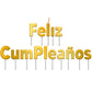 Velas Feliz Cumpleaños Dorado [HM-GOLD-VLHB]
