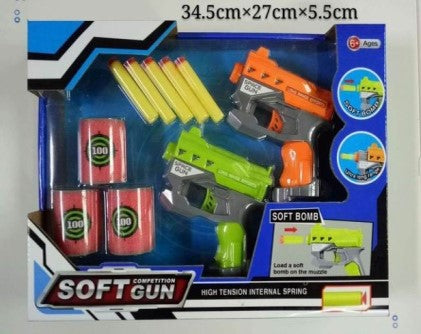 Lanzador de Dardos Soft Gun con Accesorios 2 Piezas [QQR-6813A]