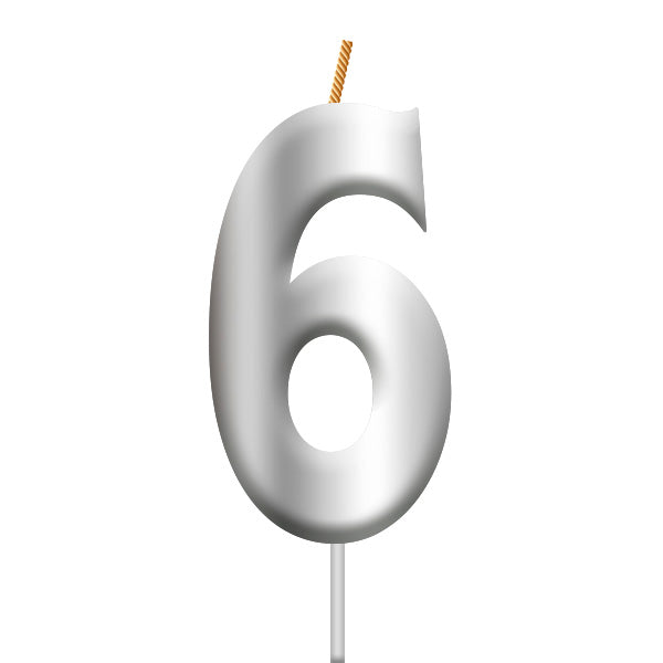 Vela Plateada Número 6 [HM-VLS-VLS6]