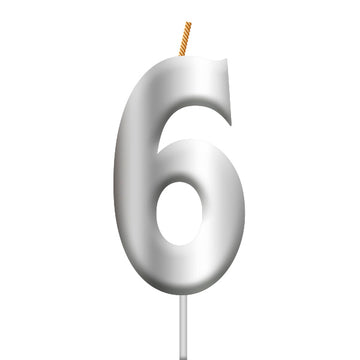 Vela Plateada Número 6 [HM-VLS-VLS6]