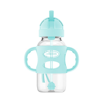 Botella B-Ancha con Pajilla + Asas Verde 9 oz [WB91013]