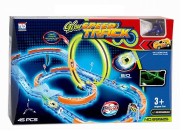 PISTA SPEED TRACK BRILLA EN LA OSCURIDAD 45 PZ