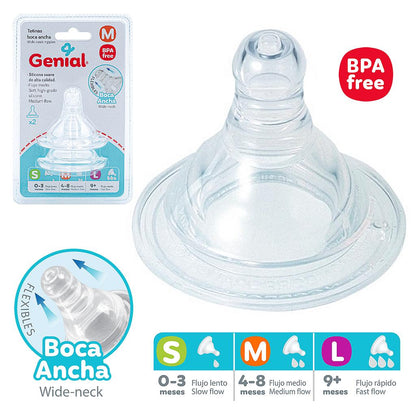 Tetinas B-Ancha 2 Piezas [GN-NP382]