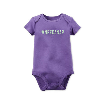 S16 SLOGAN GIRL SS PURPLE NEED A NAP