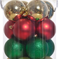 Juego 20 esferas navideñas rojo/verde/dorado 8cm