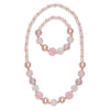 Collar y Brazalete Perlas Rosadas [86109]