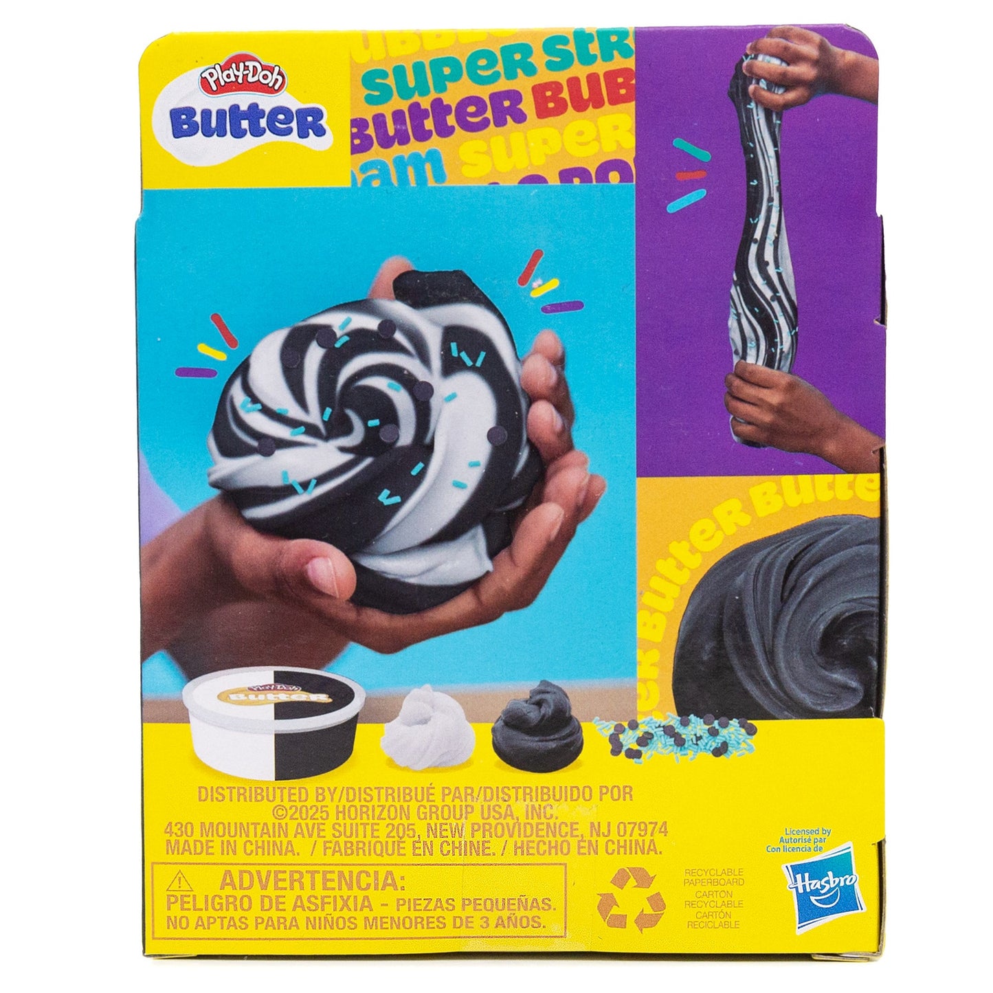 PLAY DOH SLIME VISCOSO CON CHISPAS NEGRO Y BLANCO