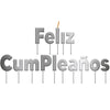 Velas Feliz Cumpleaños Plateado [HM-SL-VLHB]