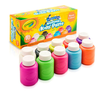 Pintura para Dedos Neón Lavable 2 oz 10 Piezas [542390]