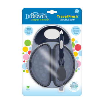 Set de Tazón y Cuchara a Presión Travel Fresh Azul [TF046-INTL]