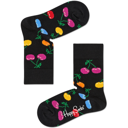 CALCETINES NEGROS CON CEREZAS