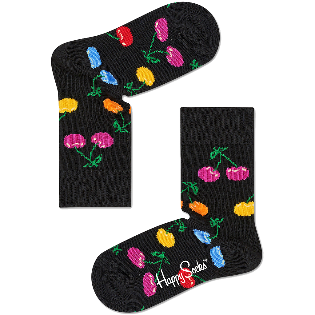 CALCETINES NEGROS CON CEREZAS