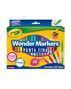 Marcadores Wonder Punta Fina 20 Piezas [580081]